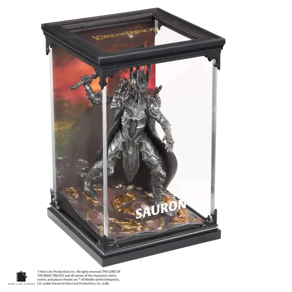 NOBLE COLLECTIONS SAURON IL SIGNORE DEGLI ANELLI DIORAMA STATUA 17 CM