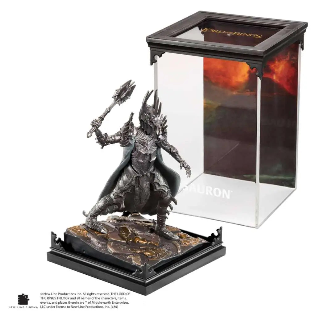 NOBLE COLLECTIONS SAURON IL SIGNORE DEGLI ANELLI DIORAMA STATUA 17 CM