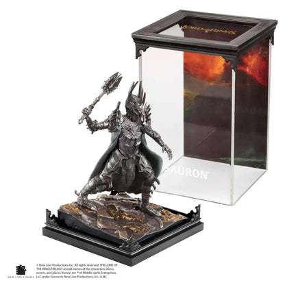 NOBLE COLLECTIONS SAURON IL SIGNORE DEGLI ANELLI DIORAMA STATUA 17 CM