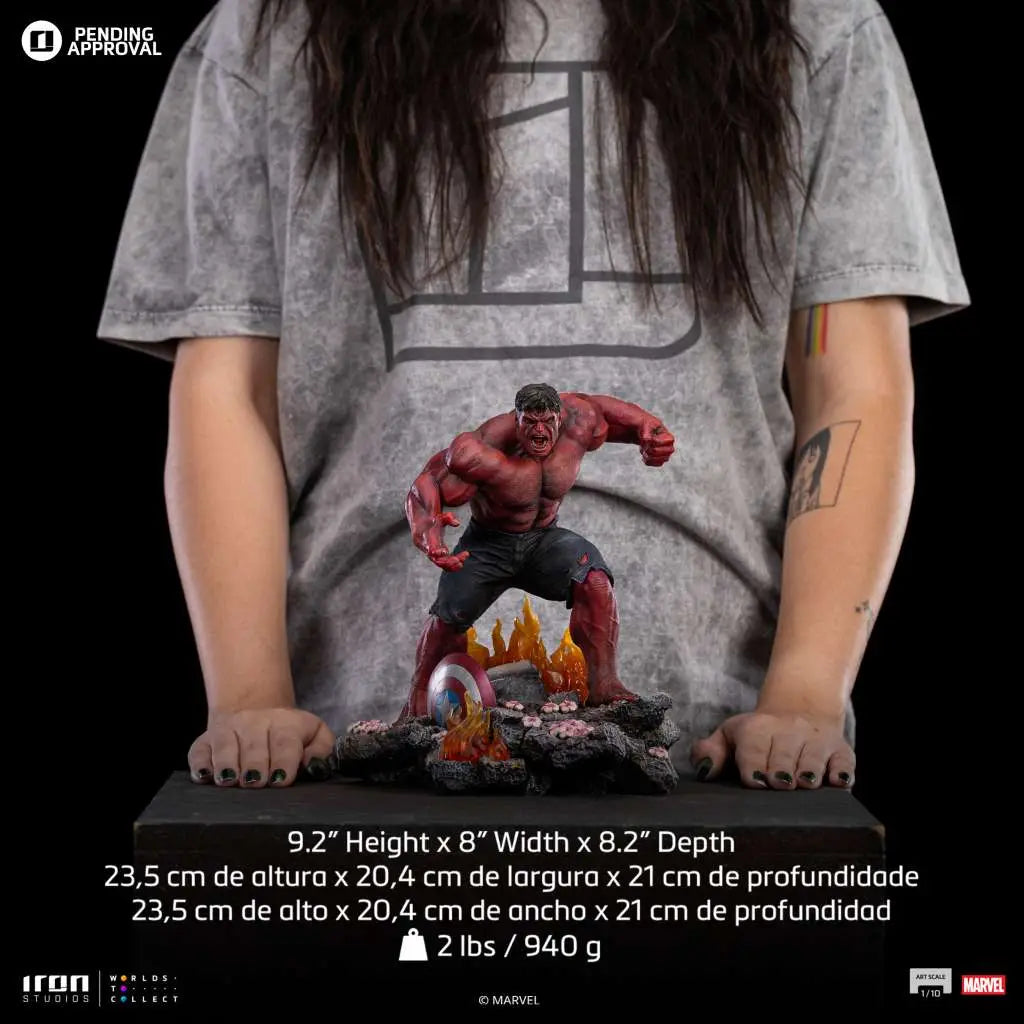 IRON STUDIOS CAPTAIN AMERICA BRAVE NEW WORLD RED HULK 1/10 STATUA 23.5 cm
