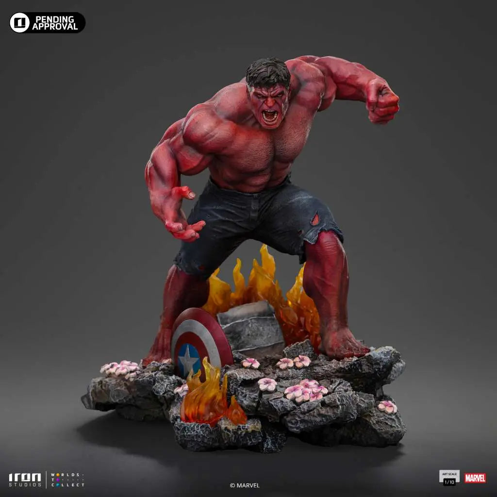 IRON STUDIOS CAPTAIN AMERICA BRAVE NEW WORLD RED HULK 1/10 STATUA 23.5 cm