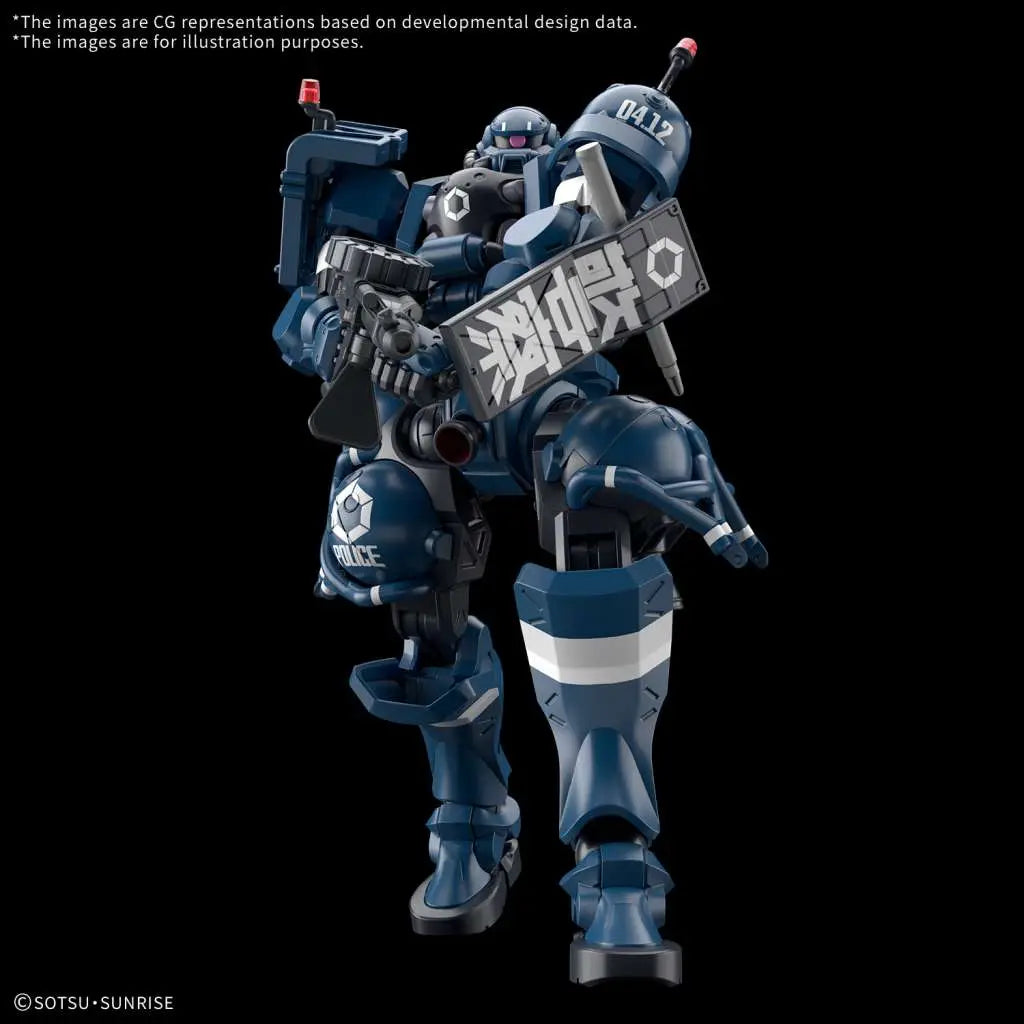 BANDAI HG POLICE ZAKU 1/144 MODEL KIT 13 cm