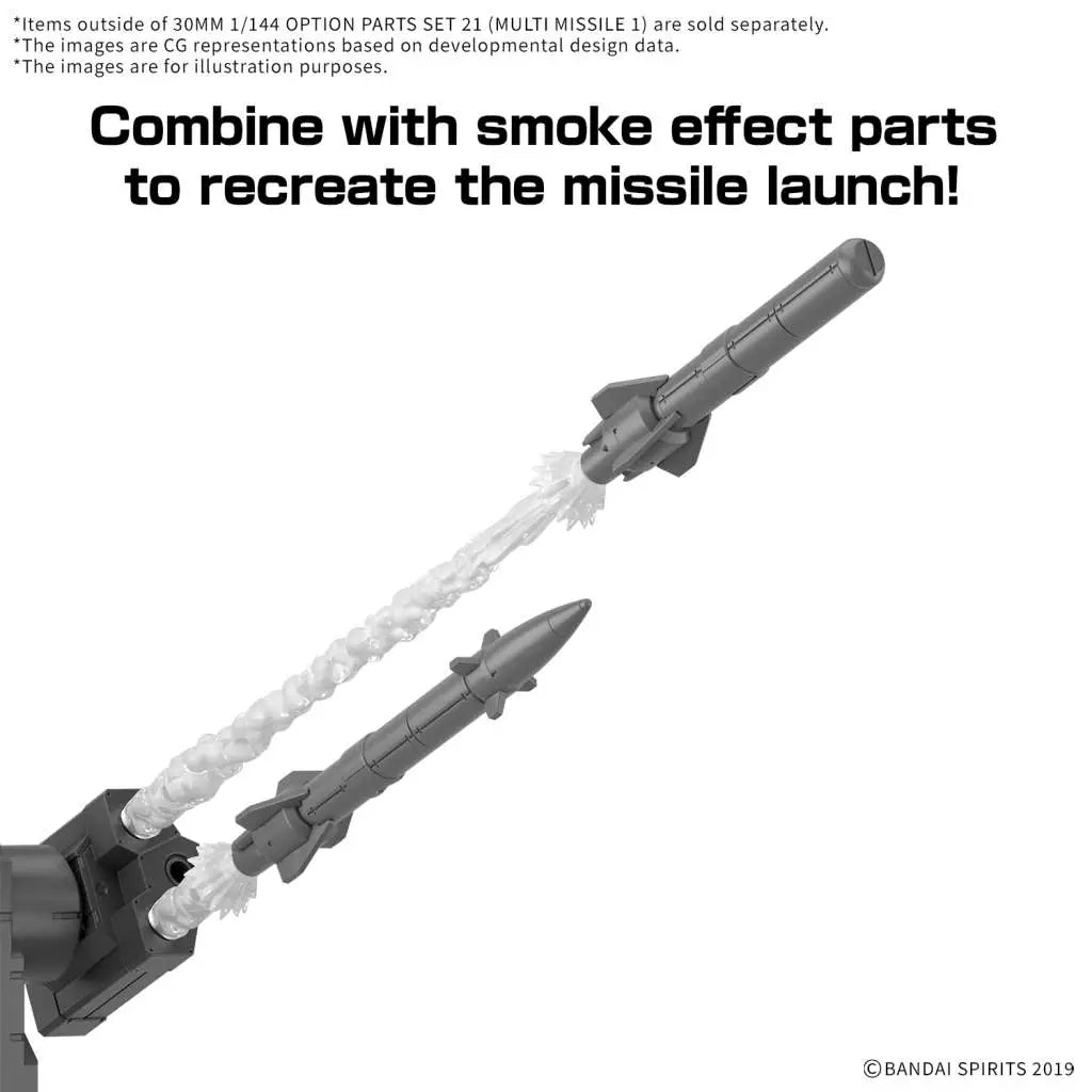 BANDAI 30MM OPTION PARTS SET 21 MULTI MISSILE 1 1/144 MODEL KIT N.A.
