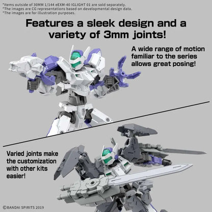 BANDAI 30MM EEXM-40 IGLIGHT 02 1/144 MODEL KIT 13 cm