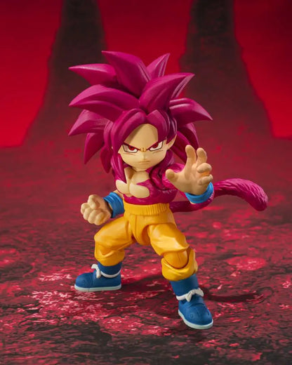 BANDAI SON GOKU DRAGON BALL DAIMA S.H. FIGUARTS MINI SUPER SAIYAN 4 ACTION FIGURE 8 CM