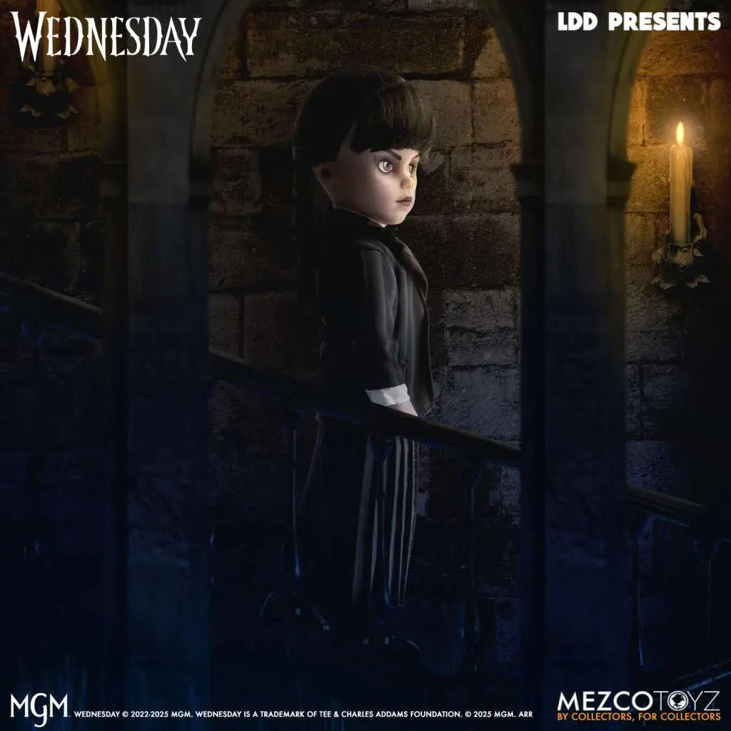 MEZCO TOYS LDD PRESENTS WEDNESDAY NEVERMORE ACADEMY UNIFORM AF ACTION FIGURE 25 cm