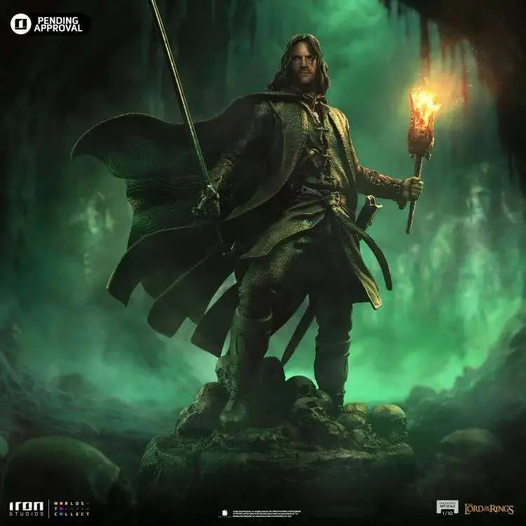 IRON STUDIOS LORD RING ARAGORN UNLEASHED 1/10 STATUA 31 cm