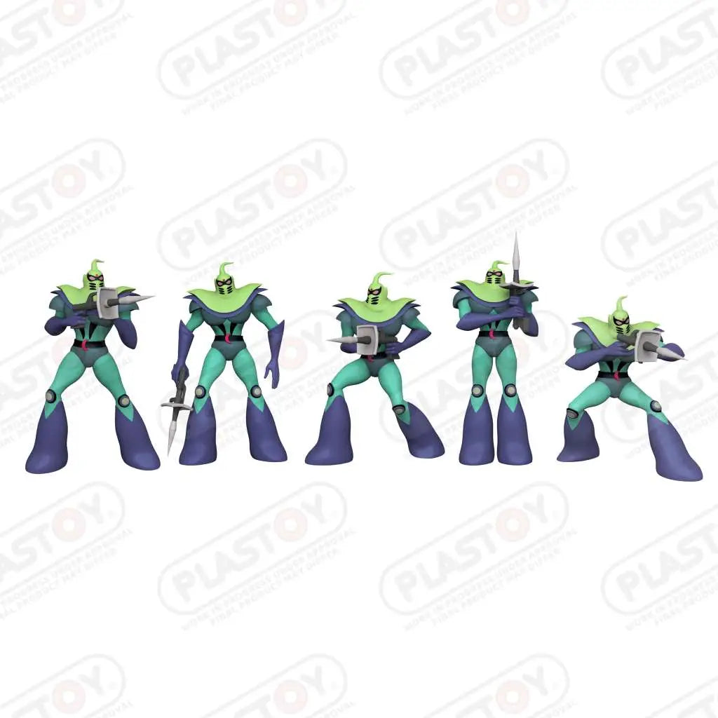 PLASTOY GRENDIZER VEGAN SOLDIERS SET (5) FIGURA 7 cm