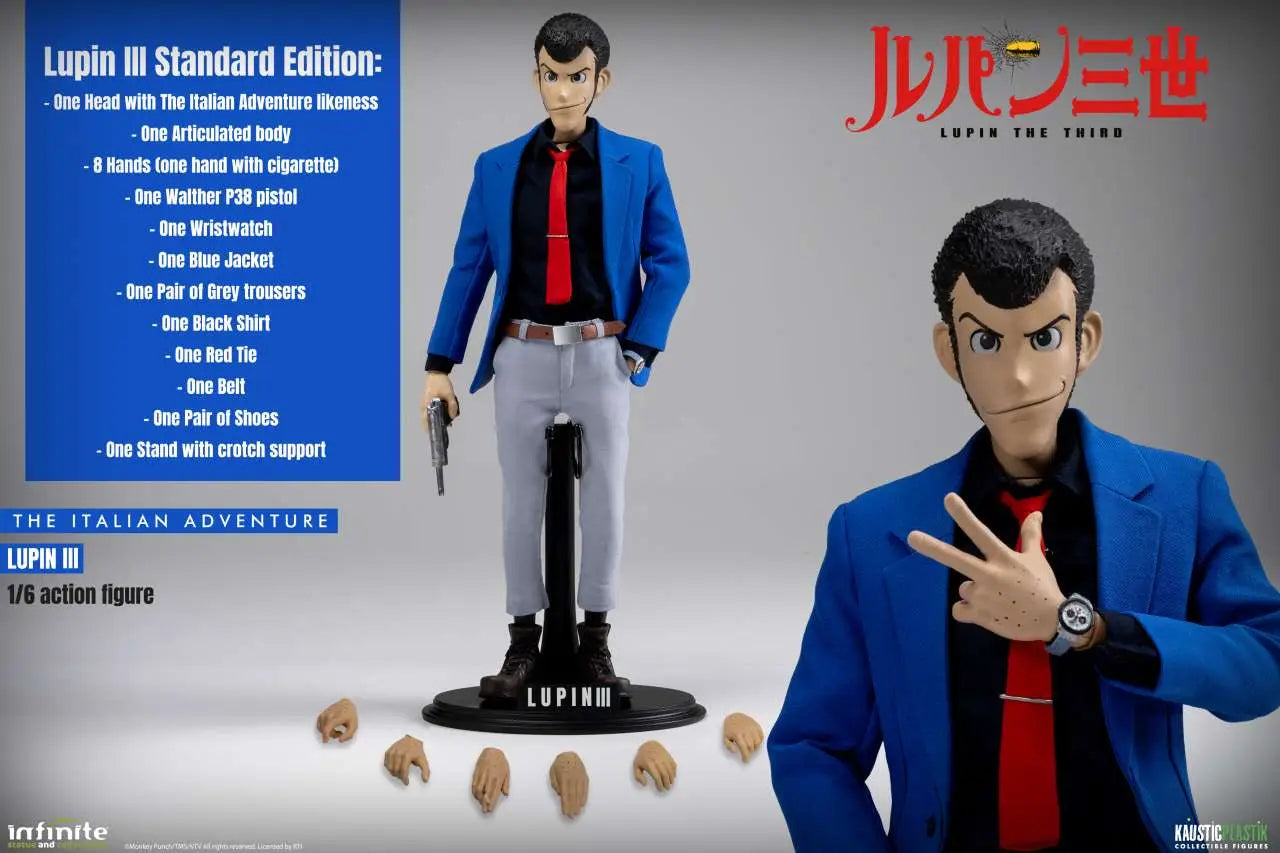INFINITE STATUE LUPIN 3RD ITALIAN ADVENTURE LUPIN STANDARD EDITION 1/6 ACTION FIGURE 30.5 cm