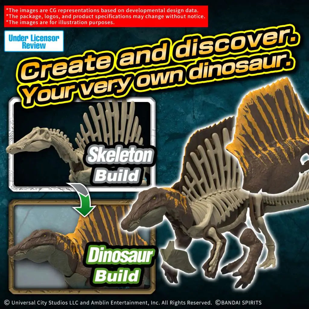 BANDAI PLANNOSAURUS JURASSIC WORLD SPINOSAURUS MODEL KIT 10 cm