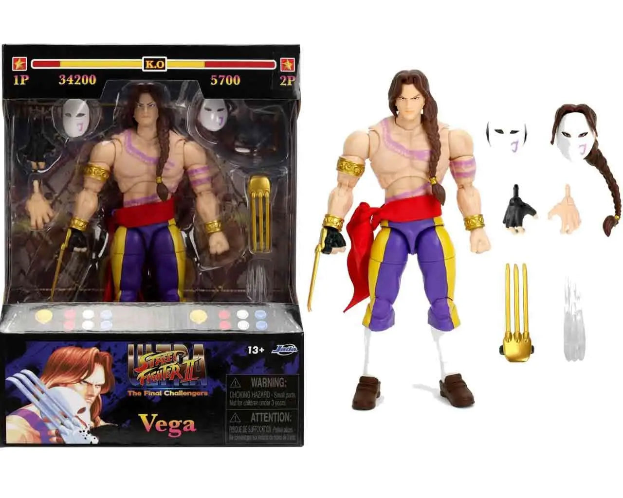 JADA TOYS VEGA - STREET FIGHTER 2 DELUXE 1/12 ACTION FIGURE 15 cm