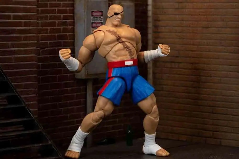 JADA TOYS SAGAT - STREET FIGHTER 2 DELUXE 1/12 ACTION FIGURE 19 cm