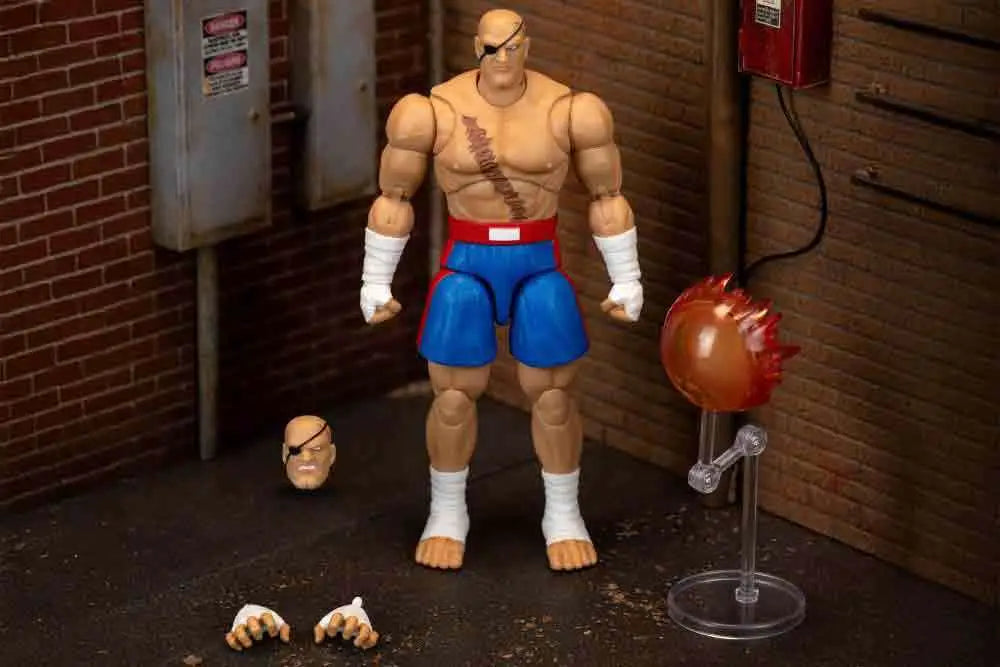 JADA TOYS SAGAT - STREET FIGHTER 2 DELUXE 1/12 ACTION FIGURE 19 cm