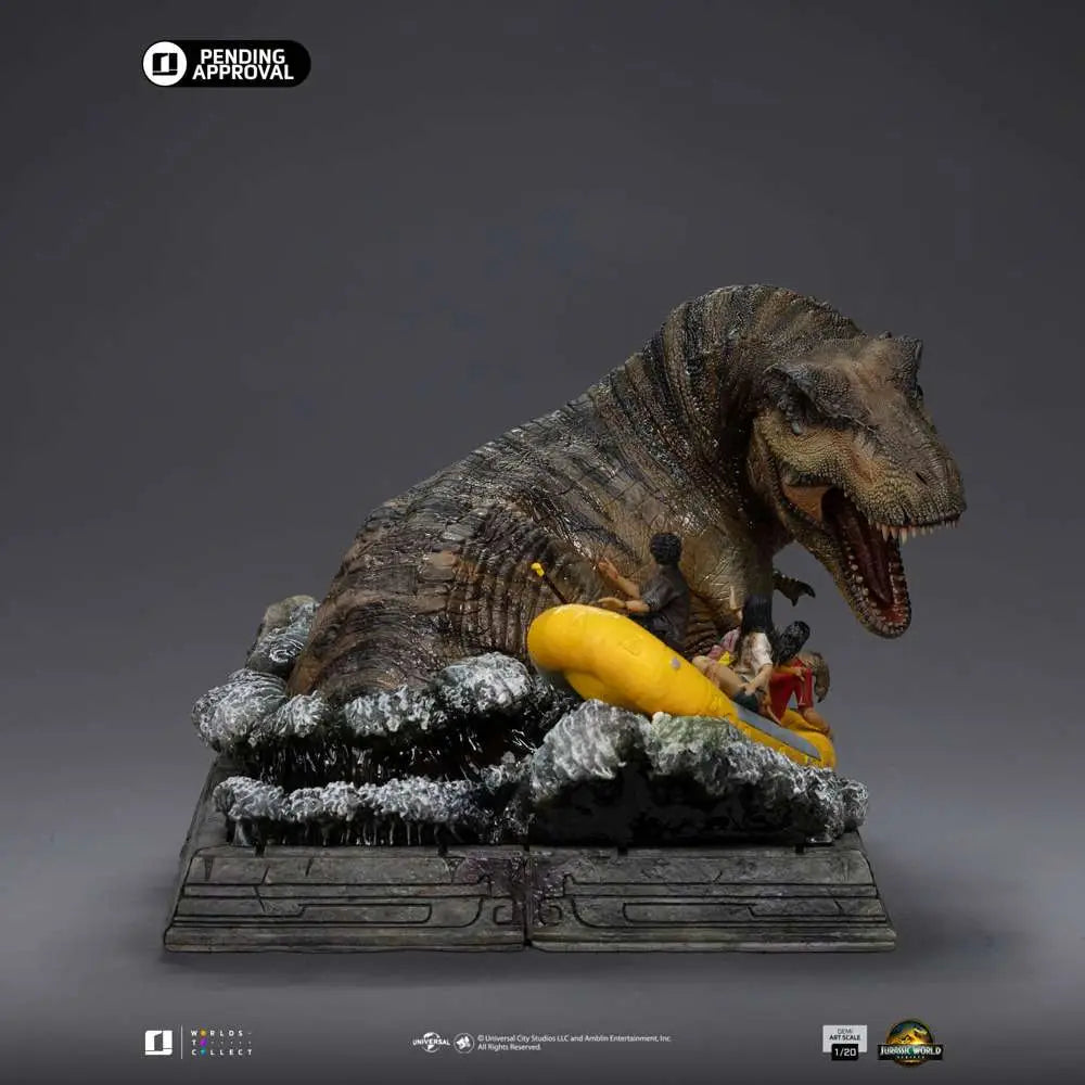 IRON STUDIOS JURASSIC WORLD REBIRTH T-REX RIVER SCENE 1/20 STATUA 33.5 cm