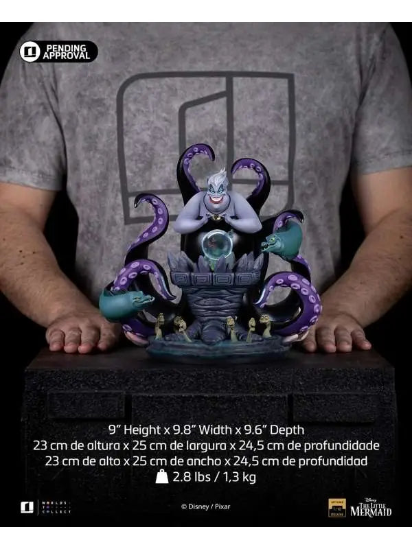 IRON STUDIOS LITTLE MERMAID DISNEY VILLAINS URSULA DLX 1/10 STATUA 16.62 cm
