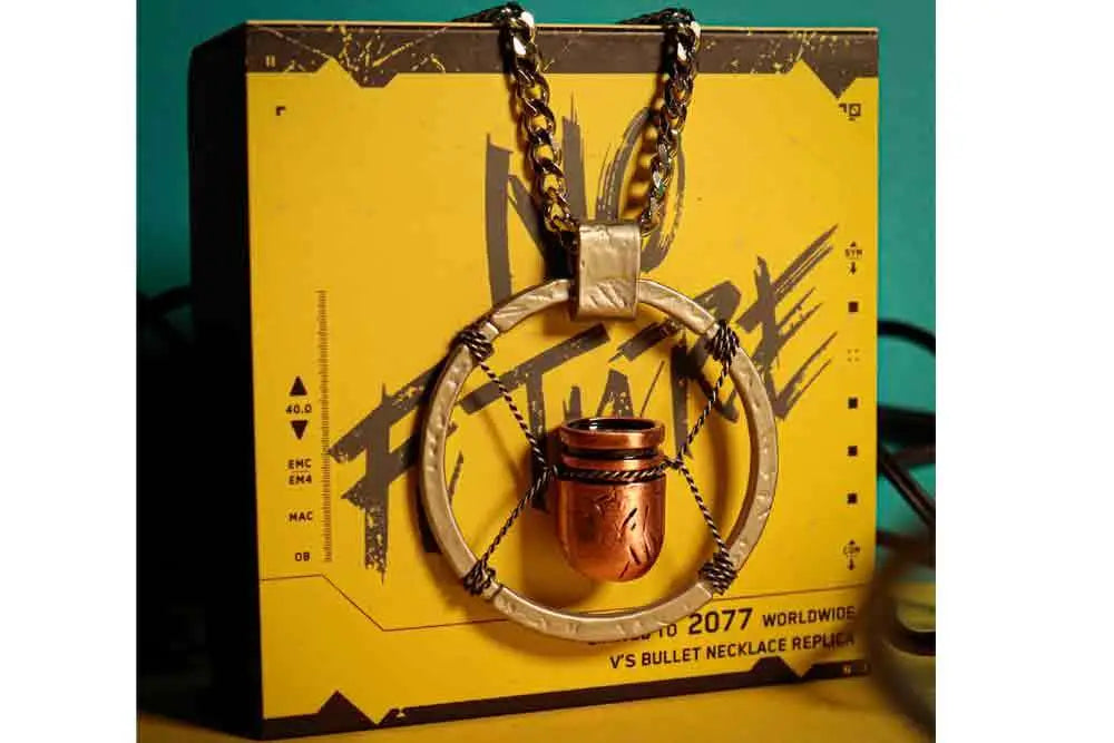 FANATTIK CYBERPUNK 2077 V’S BULLET NECKLACE REPLICA