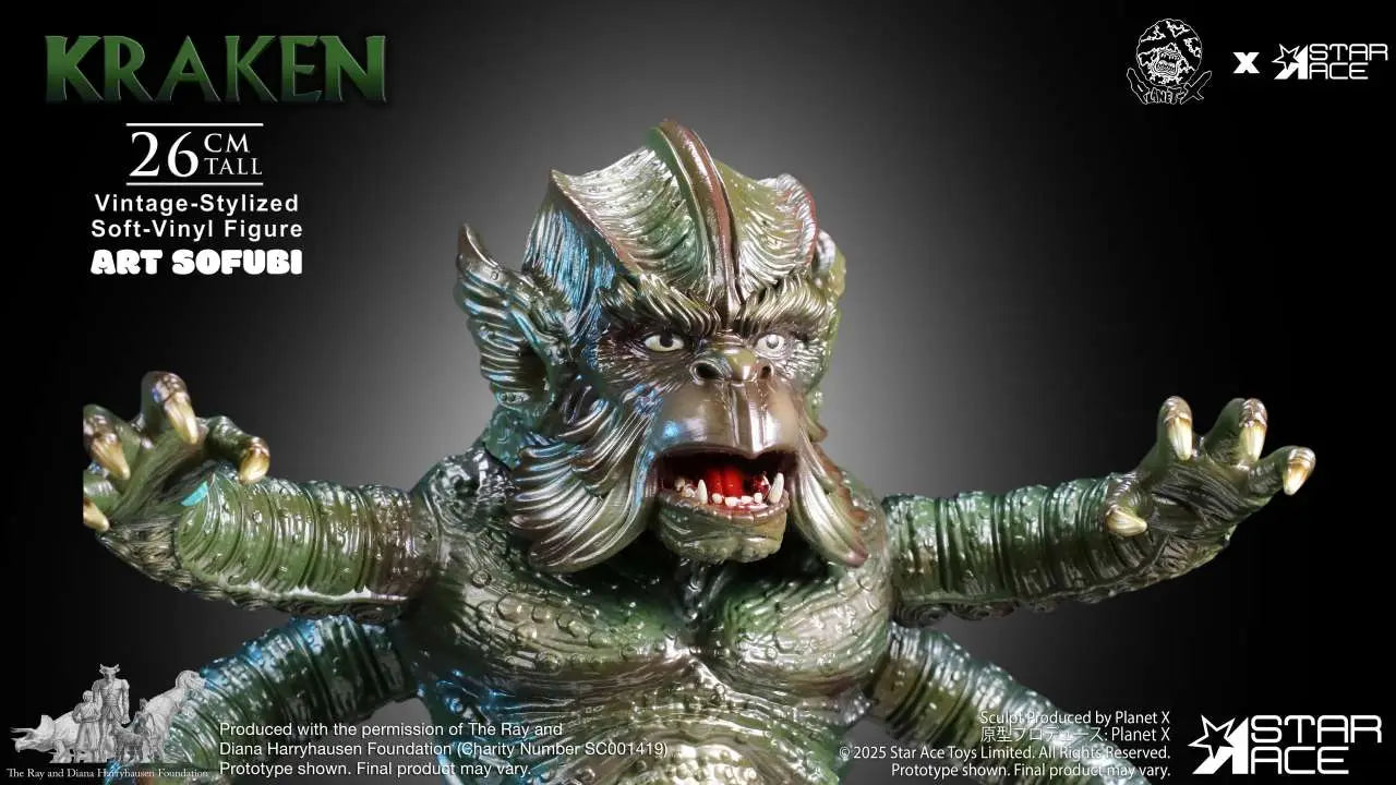 RAY HARRYHAUSEN KRAKEN VINTAGE-STYLIZED SOFT-VINYL STATUE