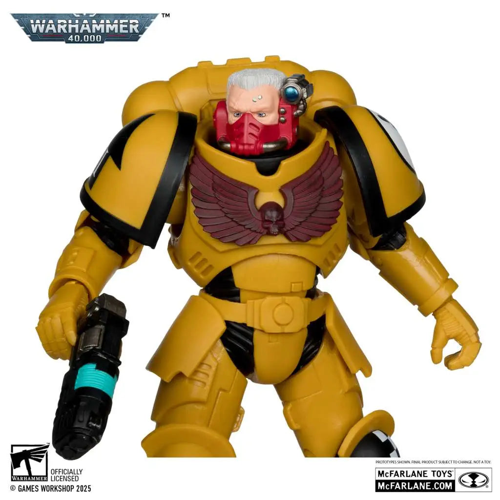 MCFARLANE TOYS 25 - WARHAMMER RG WARHAMMER 40000 INTERCESSOR SEEANT IMPERIAL FIST GOLD LABEL ACTION FIGURE 18 cm