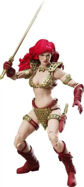 BOSS FIGHT STUDIO RED SONJA LIMITED GOLD RED EPIC HACKS ACTION FIGURE 15 cm