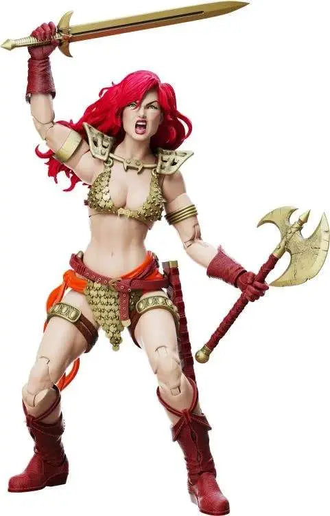 BOSS FIGHT STUDIO RED SONJA LIMITED GOLD RED EPIC HACKS ACTION FIGURE 15 cm