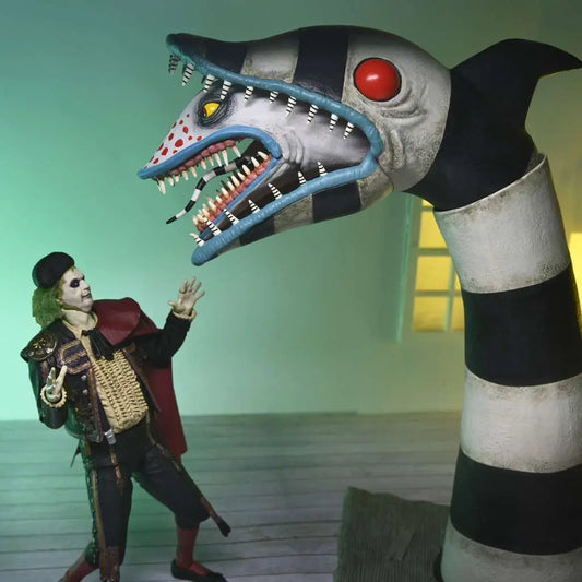 NECA BEETLEJUICE 2 ULTIMATE MATADOR BEETLEJUICE SANDWORM AF 2-PACK ACTION FIGURE 17 cm