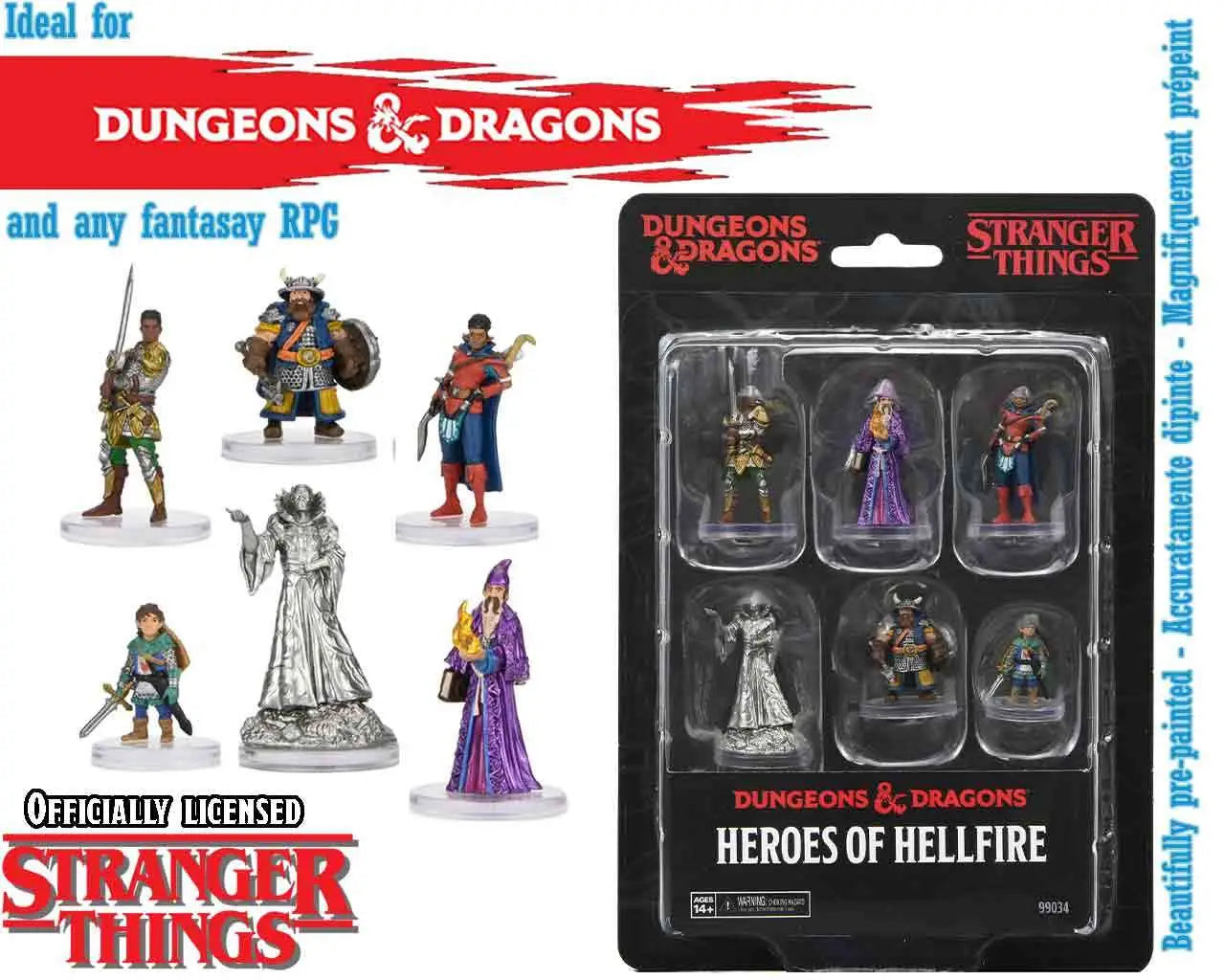 WIZKIDS STRANGER THINGS - HEROES HELLFIRE - PREPAINTED MINIATURES MINI FIGURA