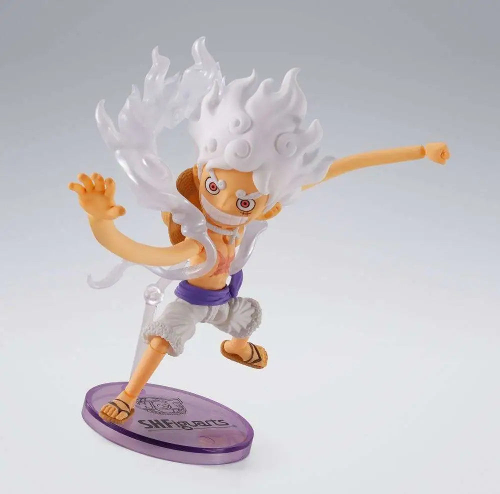 BANDAI S.H.FIGUARTS WORLD COLLECTABLE X MONKEY D LUFFY GEAR 5 AF ACTION FIGURE 8 cm