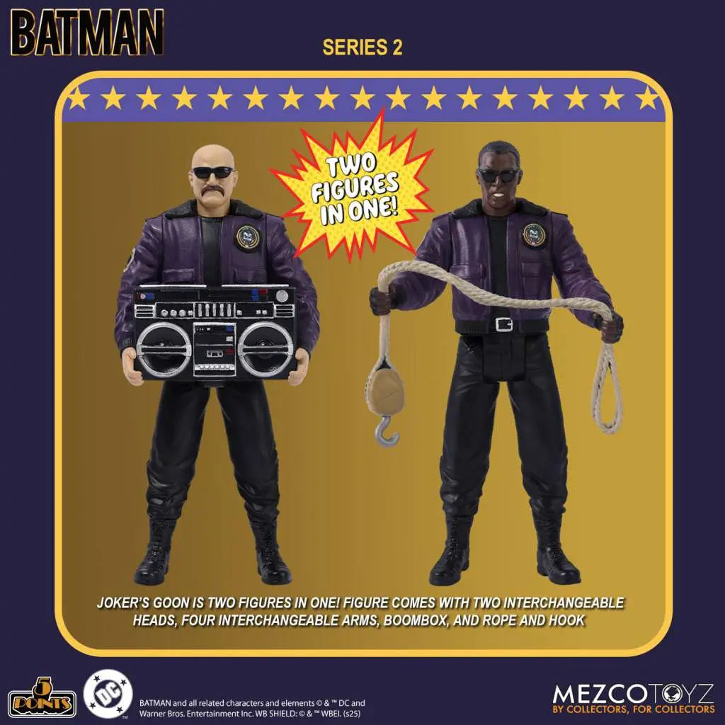 MEZCO TOYS 5 POINTS BATMAN 1989 SERIES 2 AF SET (3) ACTION FIGURE 9 cm
