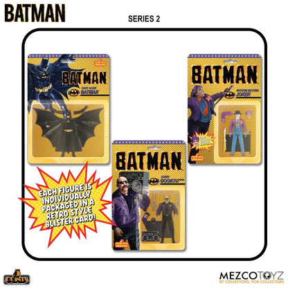 MEZCO TOYS 5 POINTS BATMAN 1989 SERIES 2 AF SET (3) ACTION FIGURE 9 cm