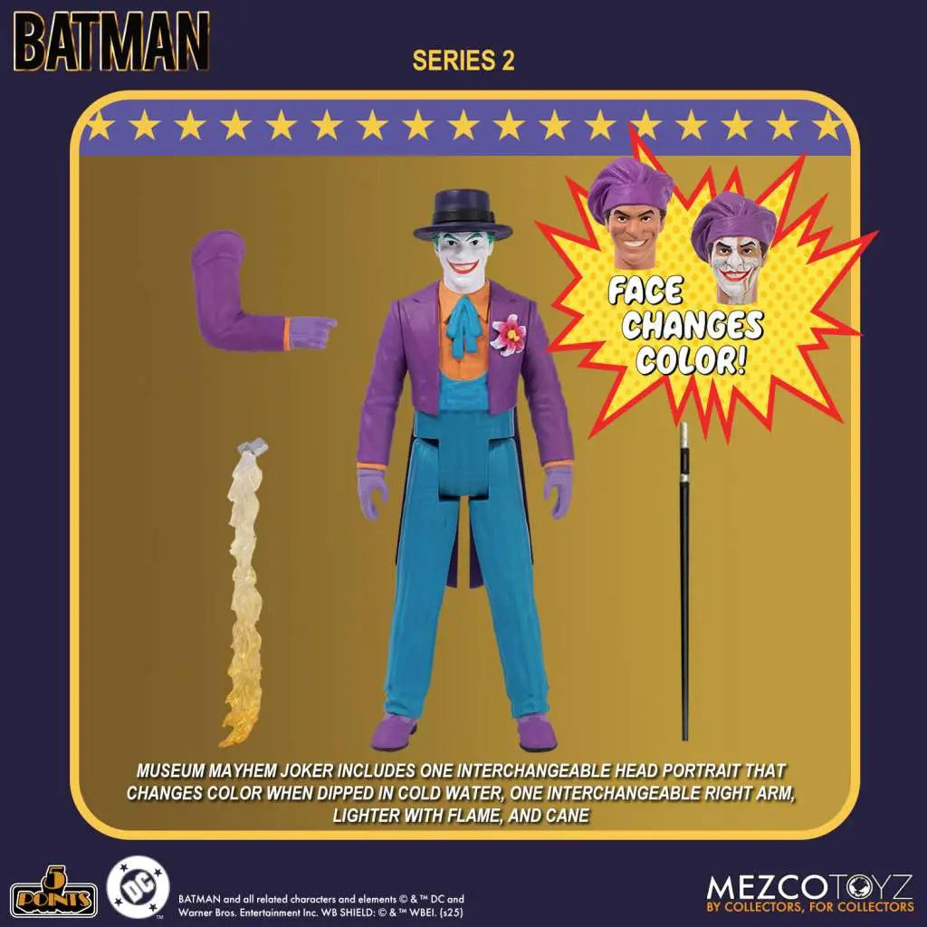 MEZCO TOYS 5 POINTS BATMAN 1989 SERIES 2 AF SET (3) ACTION FIGURE 9 cm
