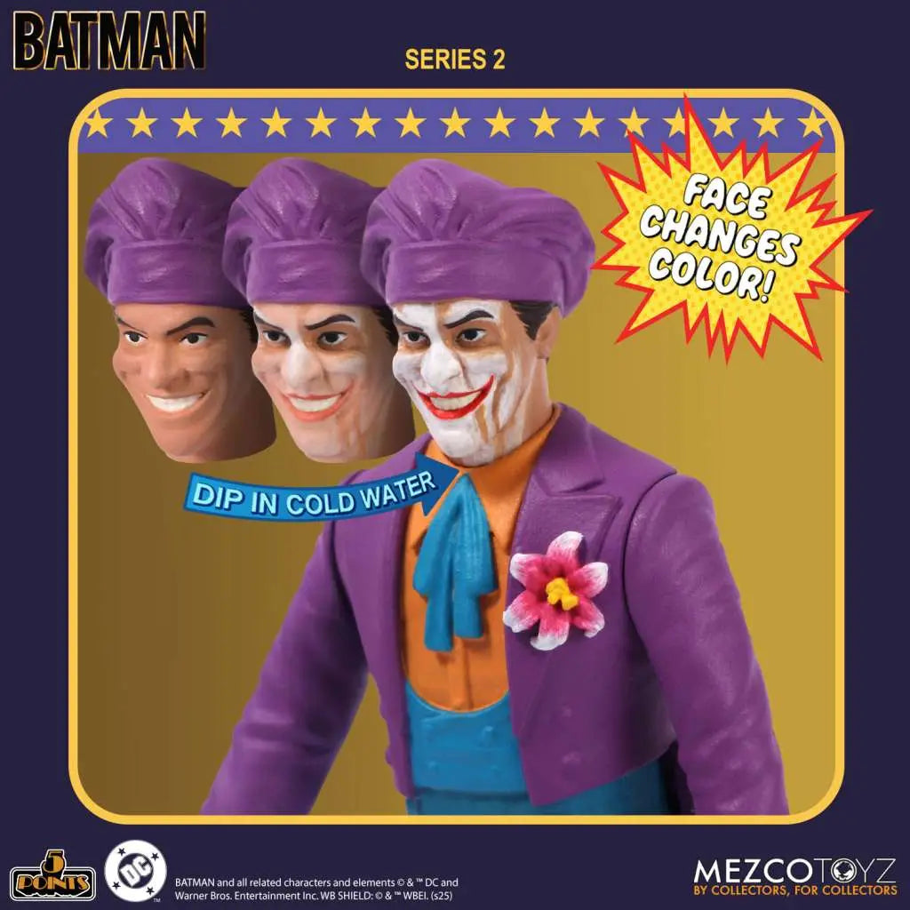 MEZCO TOYS 5 POINTS BATMAN 1989 SERIES 2 AF SET (3) ACTION FIGURE 9 cm