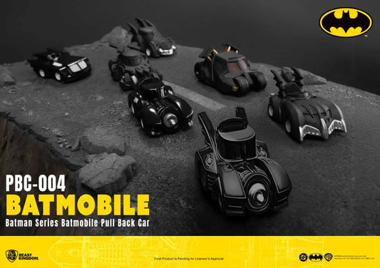 BEAST KINGDOM BATMAN BATMOBILE PULL BACK CAR BLIND BOX SET (6) MINI FIGURA 5 CM
