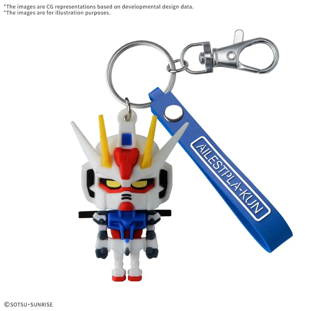 BANDAI AILE STPLA-KUN 3D RUBBER MASCOT KEYCHAIN MODEL KIT 5 cm