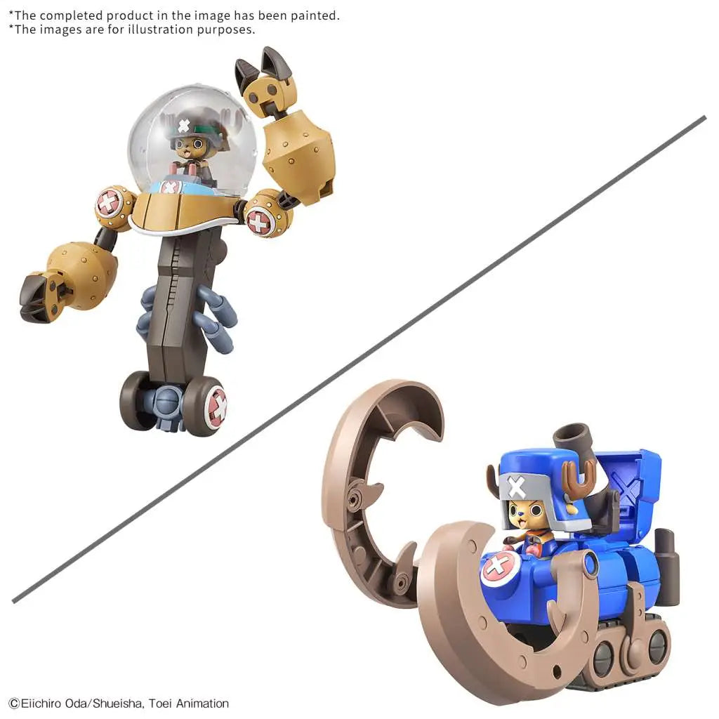 BANDAI CHOPPER ROBO SUPER 2&3 HEAVY ARMOR & HORN DOZER MODEL KIT 10 cm