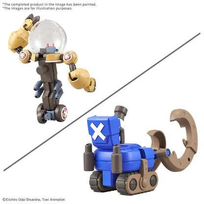 BANDAI CHOPPER ROBO SUPER 2&3 HEAVY ARMOR & HORN DOZER MODEL KIT 10 cm