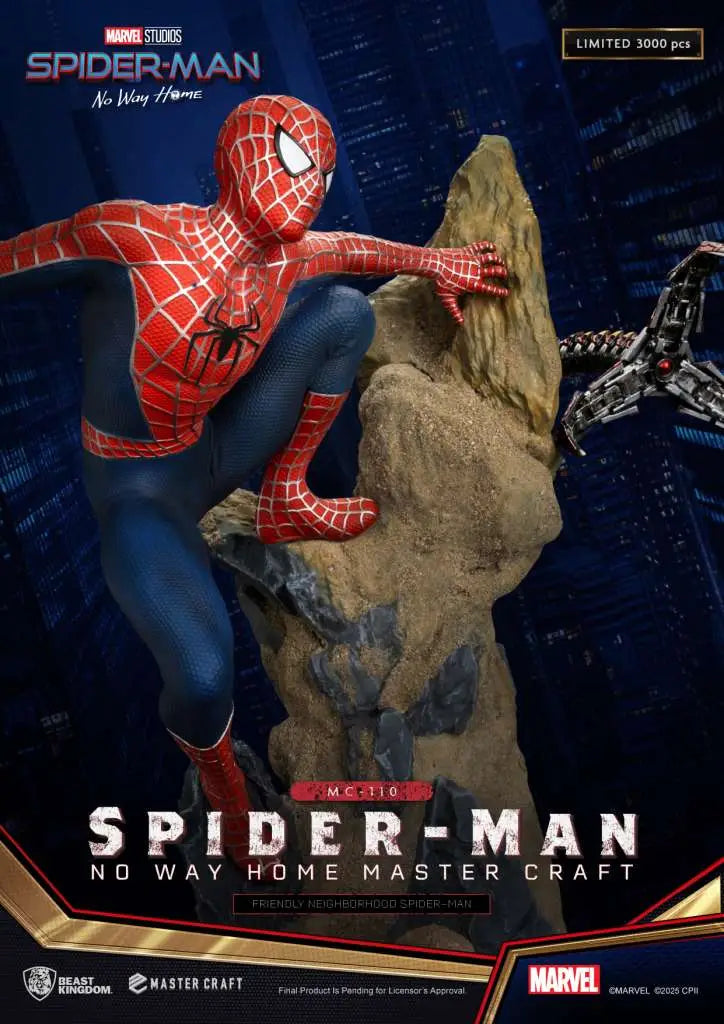 BEAST KINGDOM SPIDER-MAN NO WAY HOME FRIENDLY NEIGHBORHOOD SPIDER-MAN MASTER CRAFT ST STATUA 35 cm