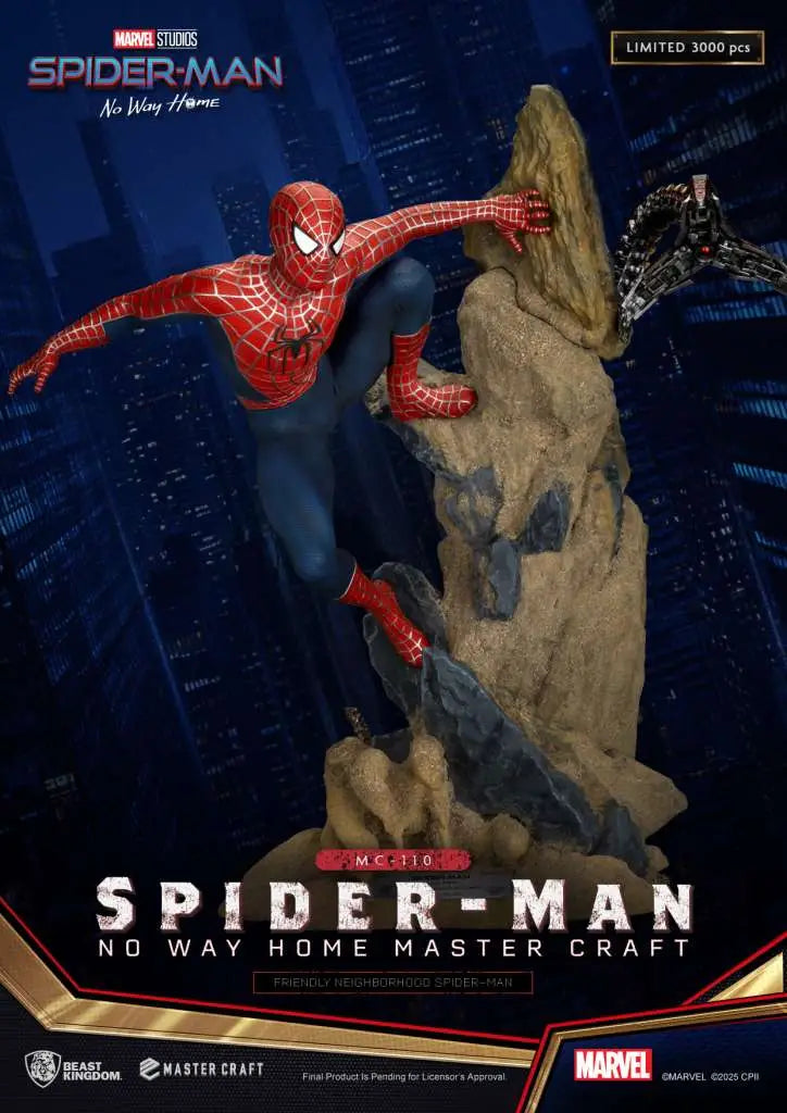BEAST KINGDOM SPIDER-MAN NO WAY HOME FRIENDLY NEIGHBORHOOD SPIDER-MAN MASTER CRAFT ST STATUA 35 cm