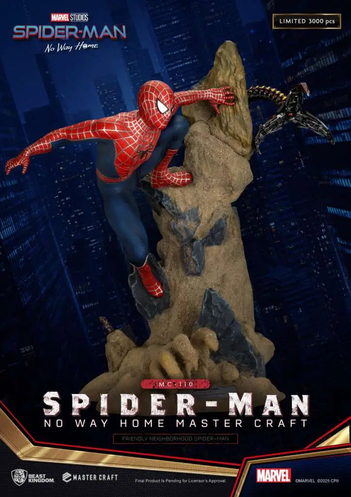 BEAST KINGDOM SPIDER-MAN NO WAY HOME FRIENDLY NEIGHBORHOOD SPIDER-MAN MASTER CRAFT ST STATUA 35 cm
