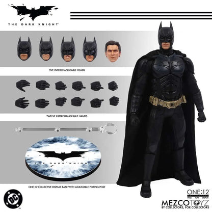 MEZCO TOYS ONE 12 COLLECTIVE DARK KNIGHT BATMAN AF ACTION FIGURE 17 cm