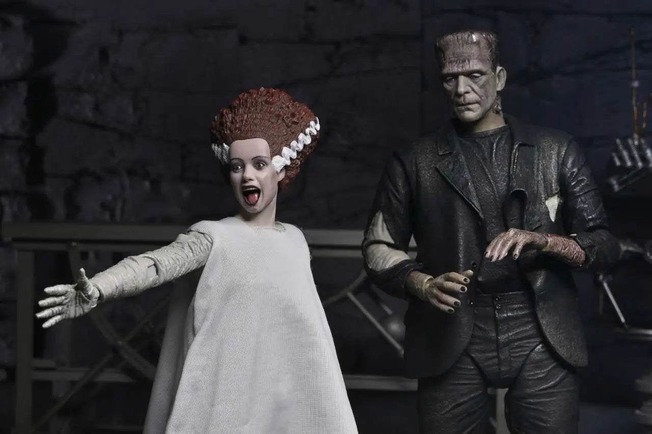 NECA UM BRIDE FRANKENSTEIN 90TH MONSTER & HIS MATE 2PACK AF ACTION FIGURE 17 cm