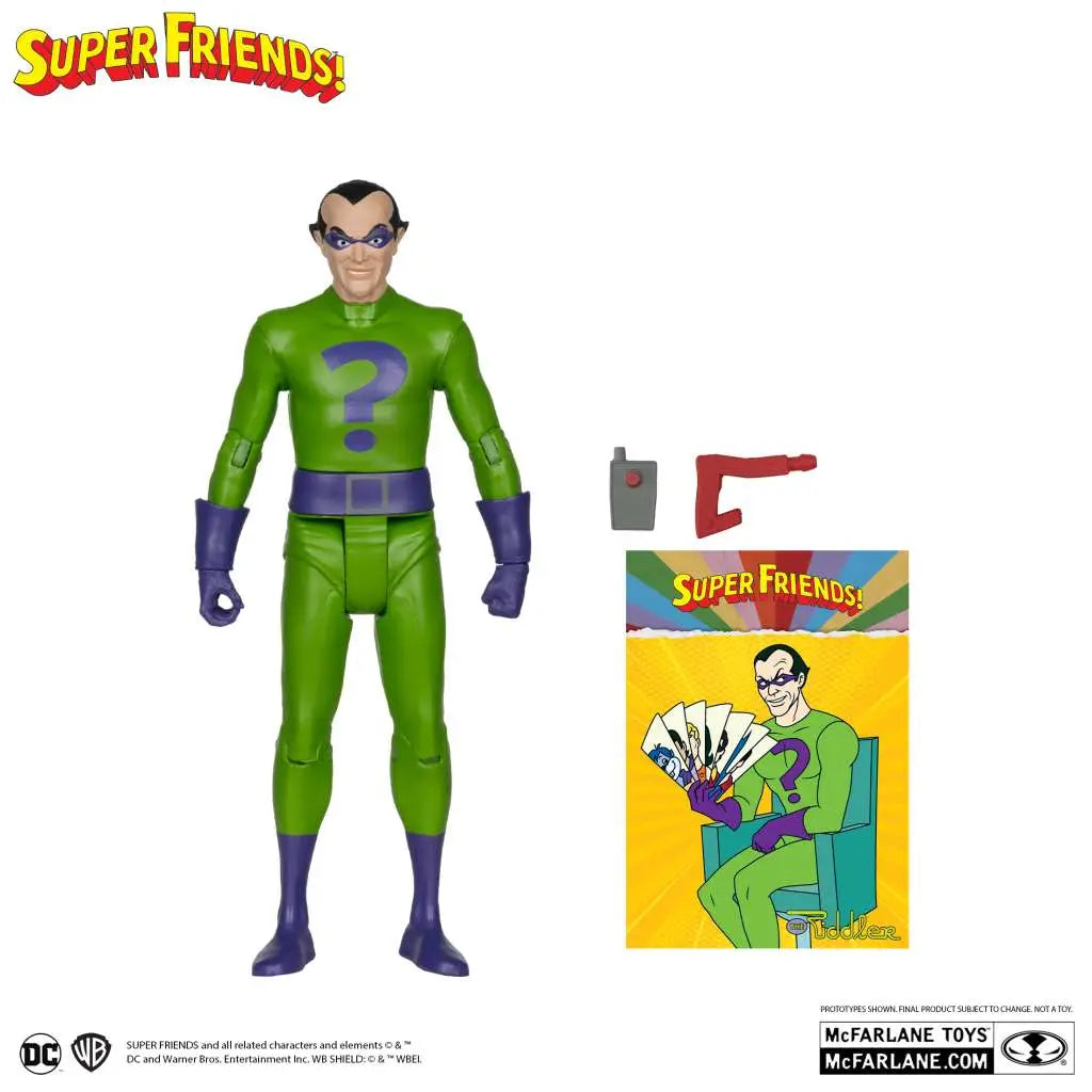 MCFARLANE TOYS 25 - DC RETRO SUPER FRIENDS SERIE 1 RIDDLER AF ACTION FIGURE 17 cm