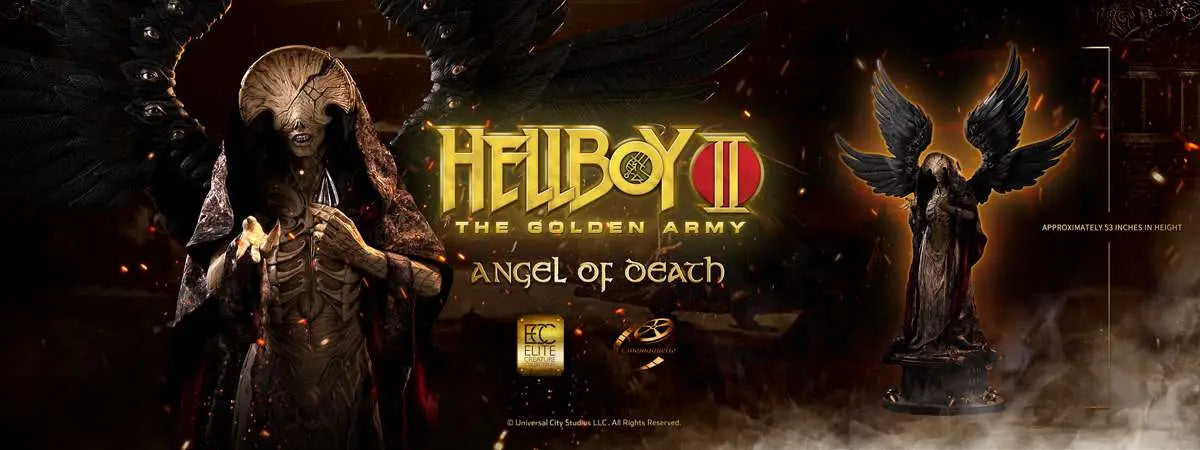ELITE CREATURE COLLECTIBLES - HELLBOY HELLBOY 2 ANGEL DEATH SCALE MAQUETTE 1/3 STATUA 136 cm