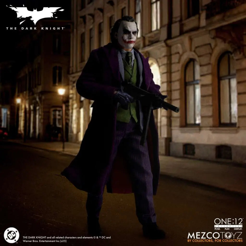 MEZCO TOYS ONE 12 COLLECTIVE DARK KNIGHT JOKER AF ACTION FIGURE 17 cm