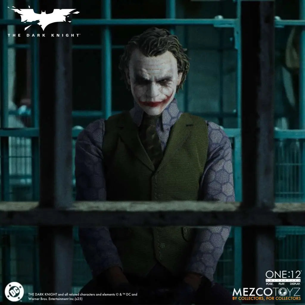 MEZCO TOYS ONE 12 COLLECTIVE DARK KNIGHT JOKER AF ACTION FIGURE 17 cm