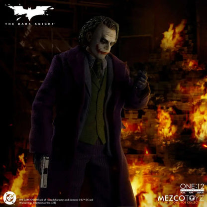 MEZCO TOYS ONE 12 COLLECTIVE DARK KNIGHT JOKER AF ACTION FIGURE 17 cm