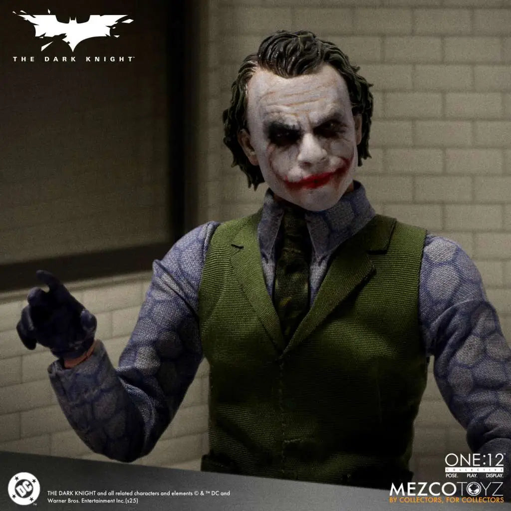 MEZCO TOYS ONE 12 COLLECTIVE DARK KNIGHT JOKER AF ACTION FIGURE 17 cm