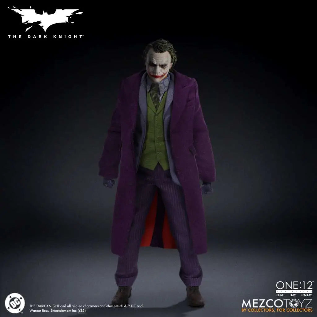 MEZCO TOYS ONE 12 COLLECTIVE DARK KNIGHT JOKER AF ACTION FIGURE 17 cm