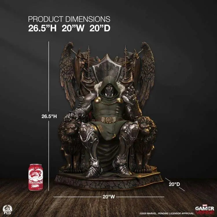 PCS - MARVEL RIVALS DR. DOOM 1:3 STATUA 67.3 cm (H) × 50,8 cm (W) × 50,8 cm (D)