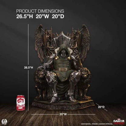 PCS - MARVEL RIVALS DR. DOOM 1:3 STATUA 67.3 cm (H) × 50,8 cm (W) × 50,8 cm (D)