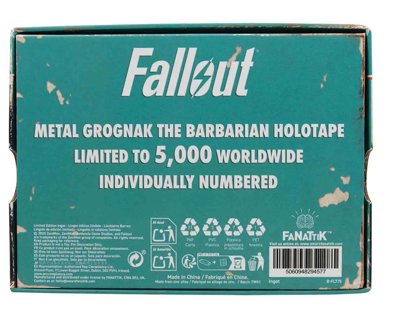FANATTIK FALLOUT GROGNAK BARBARIAN HOLOTAPE REPLICA